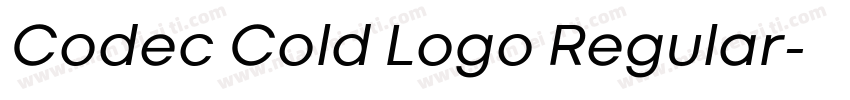 Codec Cold Logo Regular字体转换